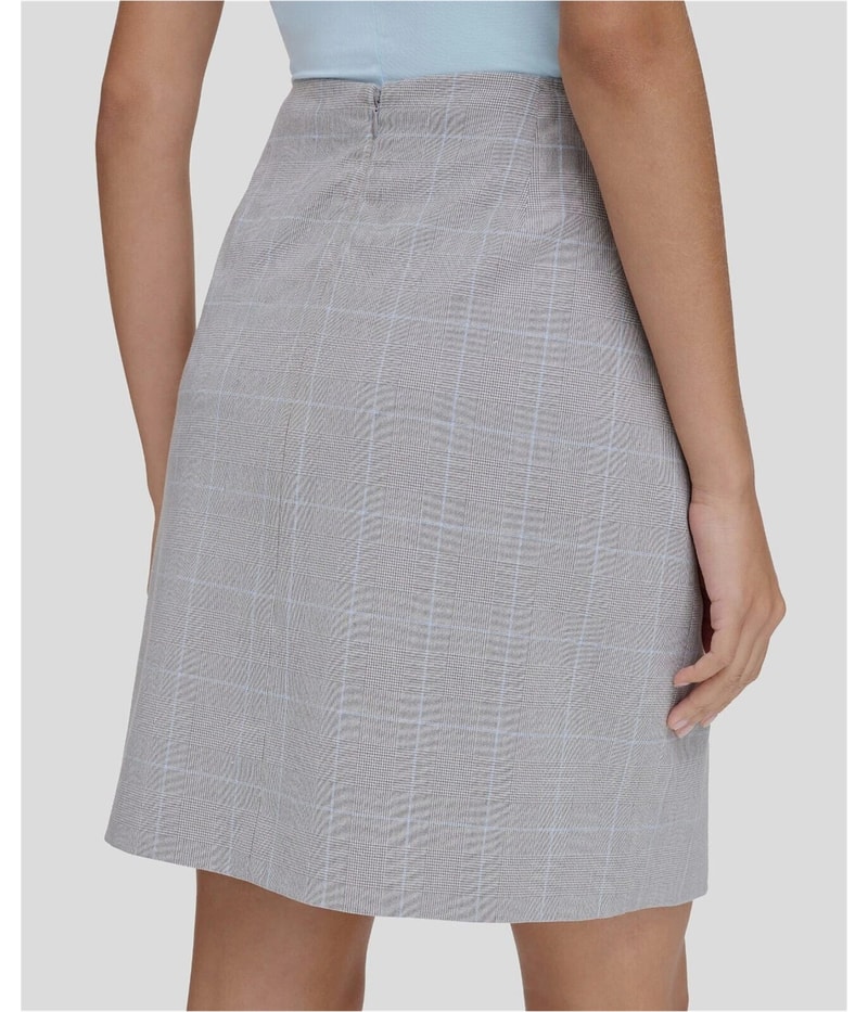 Calvin Klein Womens Plaid Pencil Skirt, view 3