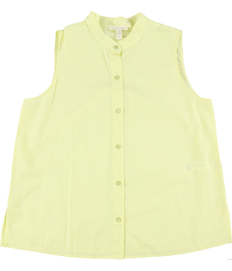 Eileen Fisher Womens Organic Cotton Sleeveless Blouse Top