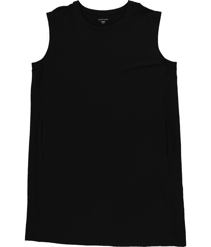 Eileen Fisher Womens Solid Tunic Dress
