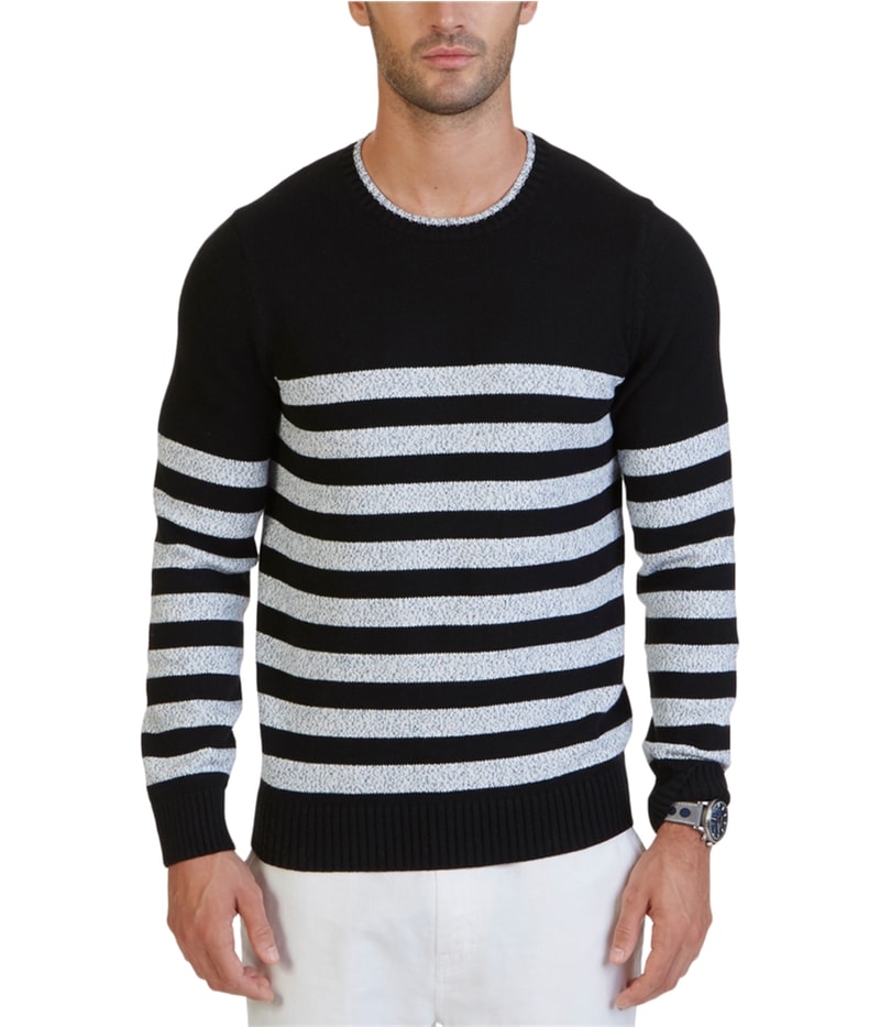 Nautica Mens Betron Striped Pullover Sweater
