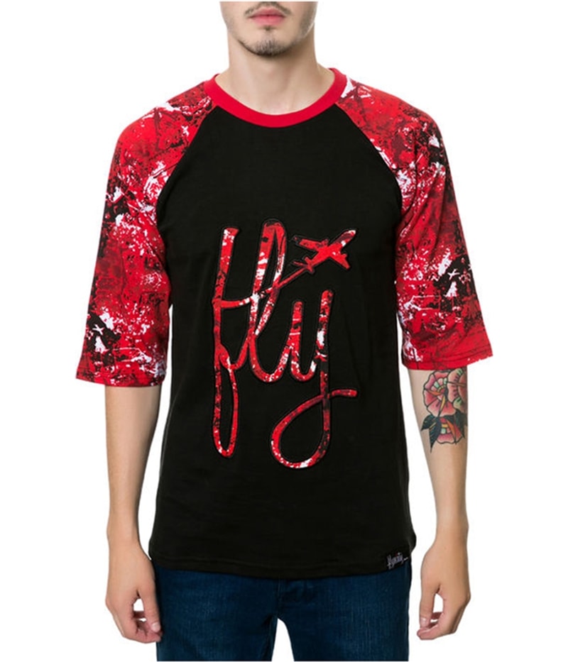 Fly Society Mens The Max Raglan Graphic T-Shirt