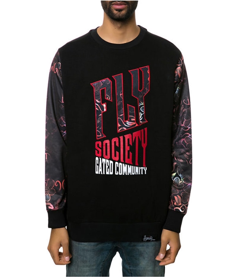 Fly Society Mens The Geo Crewneck Sweatshirt