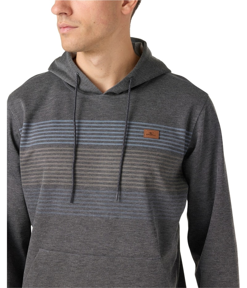 O’Neill Mens Challenger Striped Fleece Hoodie Sweatshirt, view 2