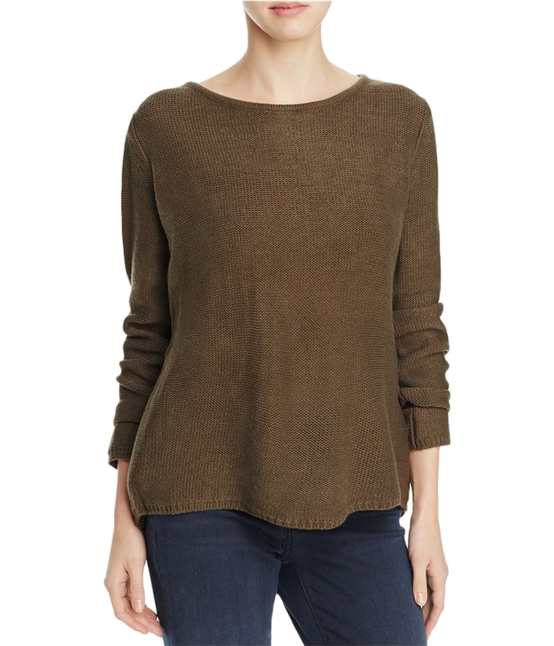 Elan Womens Zip Back Knit Sweater