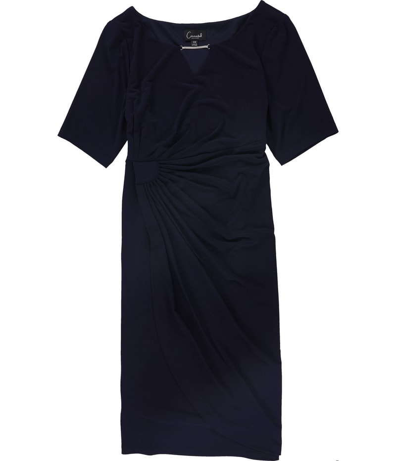 Connected Apparel Womens Pleated Midi Dress