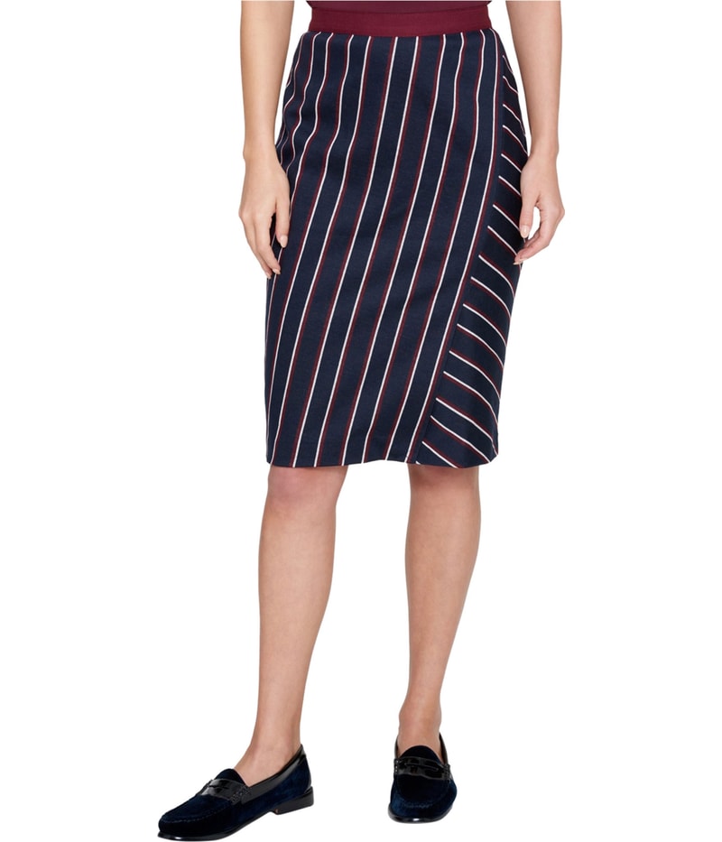 Tommy Hilfiger Womens Striped A-line Skirt