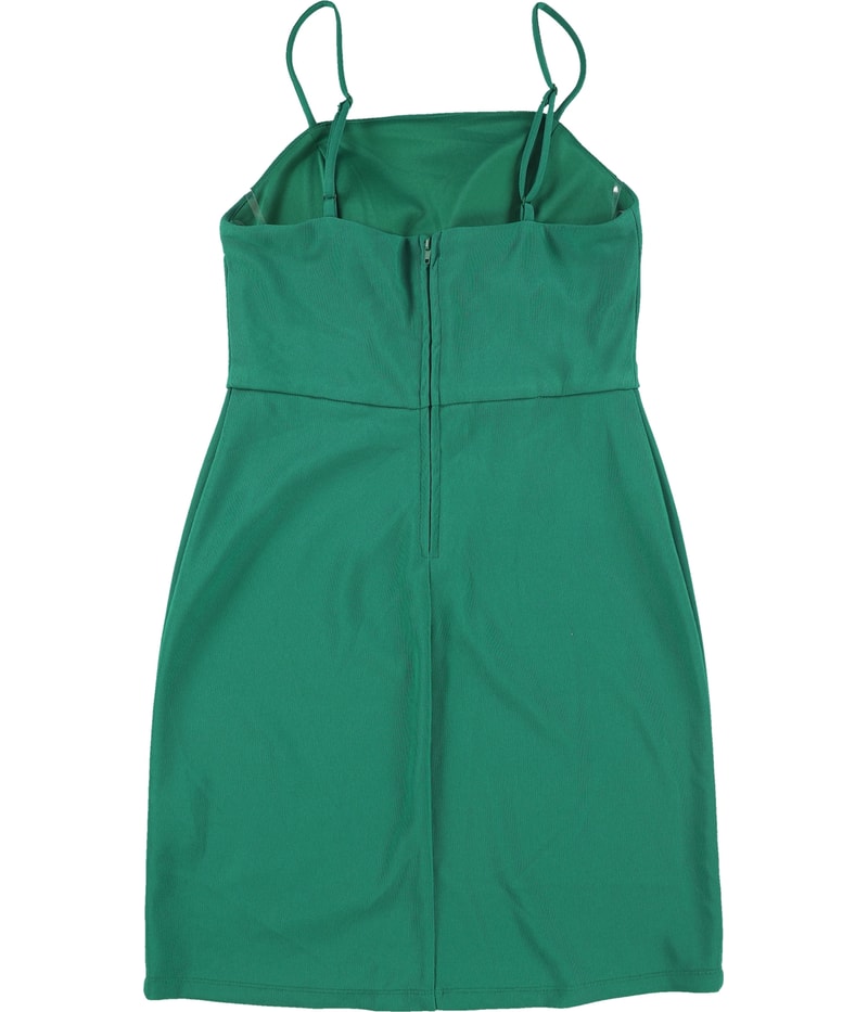 Crystal Doll Womens Solid Bodycon Dress