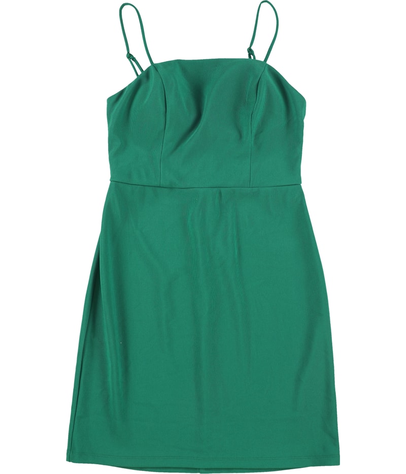 Crystal Doll Womens Solid Bodycon Dress