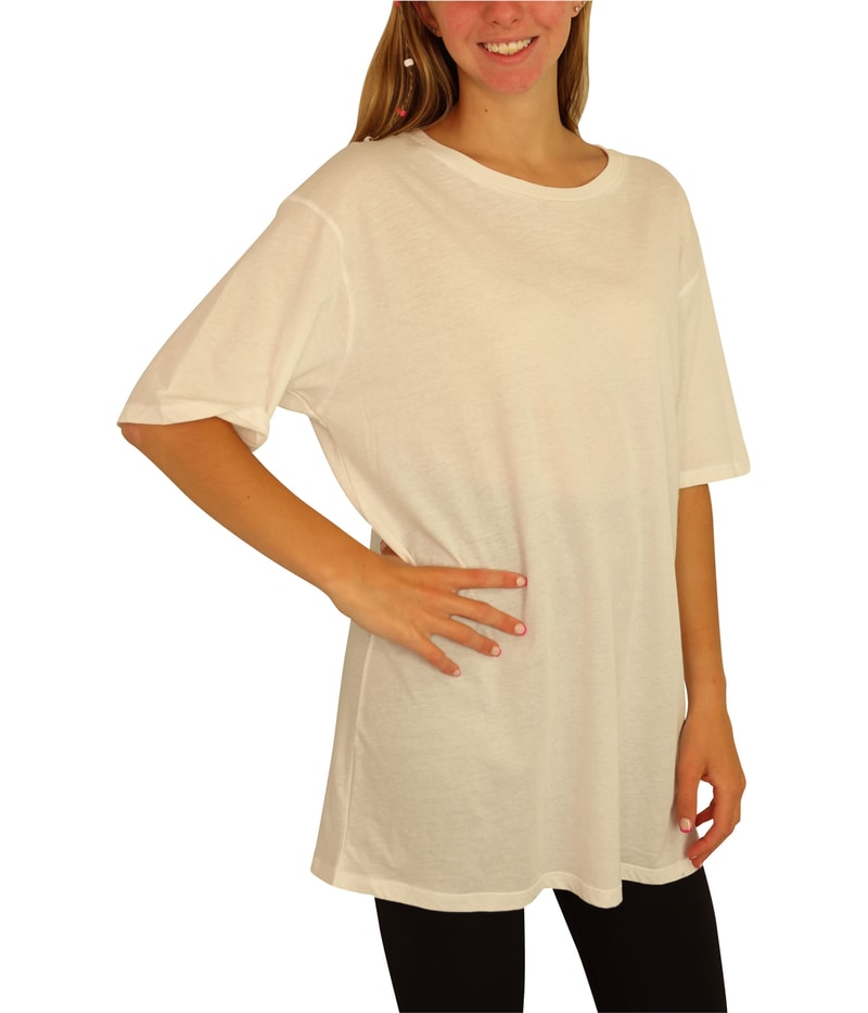 Treasure & Bond Womens Oversized Solid Basic T-Shirt, view 2