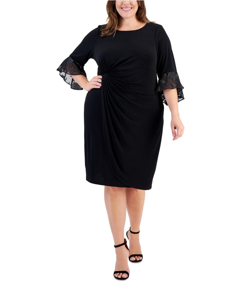 Connected Womens Solid Sheath Dress