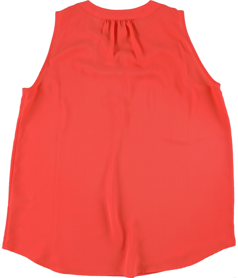 Tahari Womens Effortless Sophistication Tunic Blouse in Orange, view 2