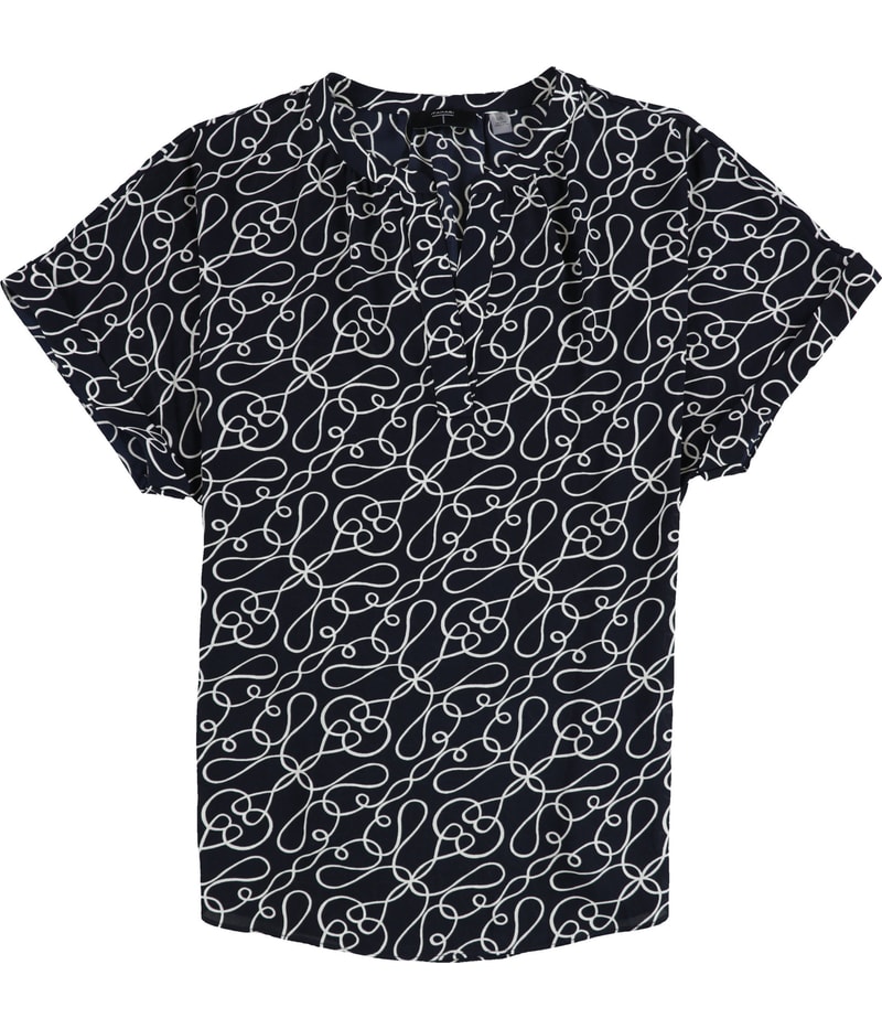 Tahari Womens Knotted Dream Tunic Blouse