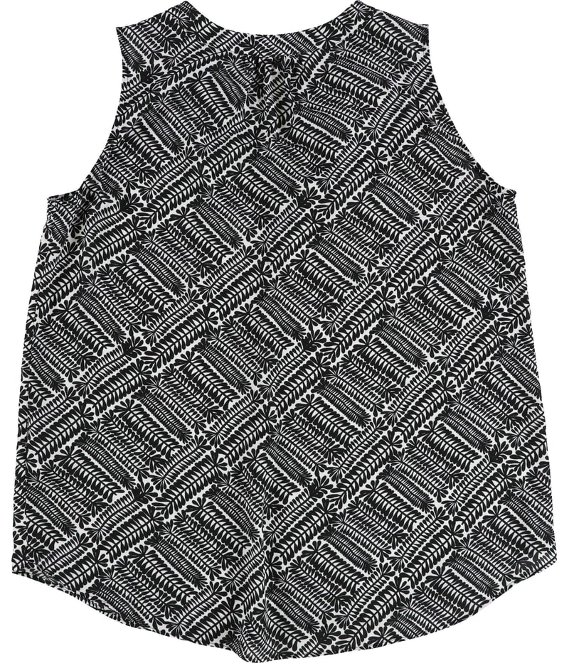 Tahari Womens Geometric Leaf Sleeveless Blouse Top, view 2