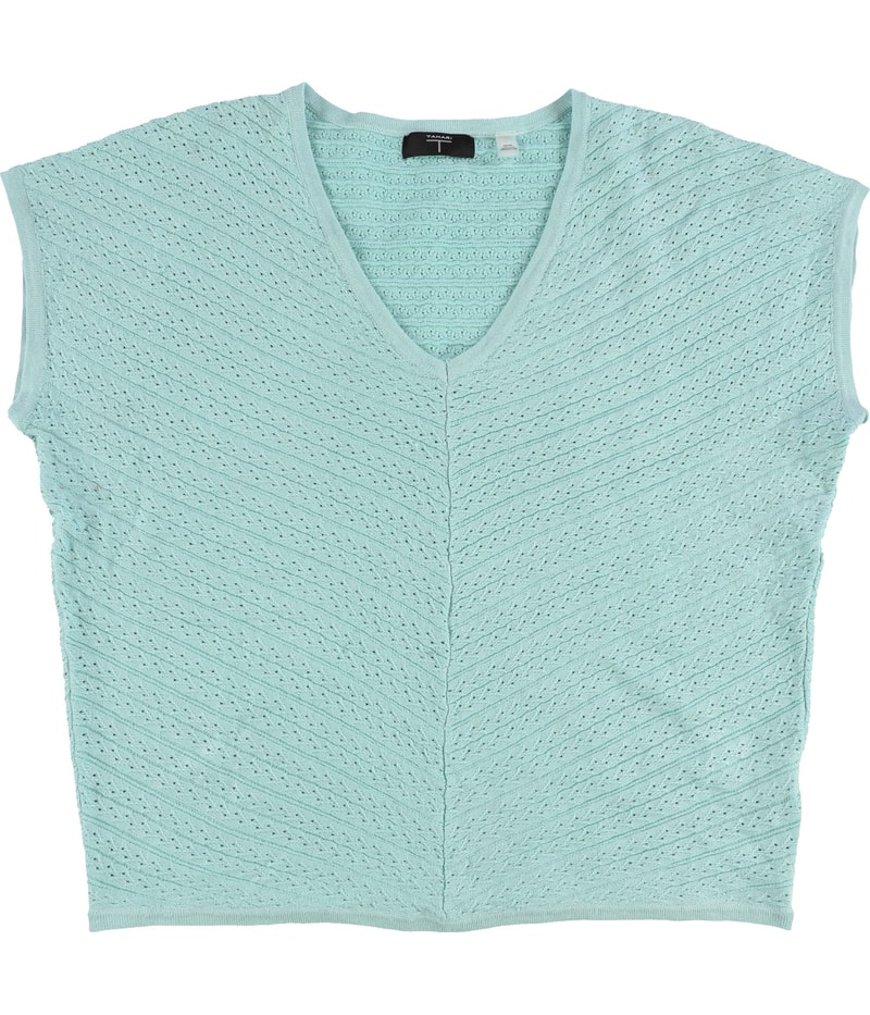Tahari Womens Woven Pullover Sweater