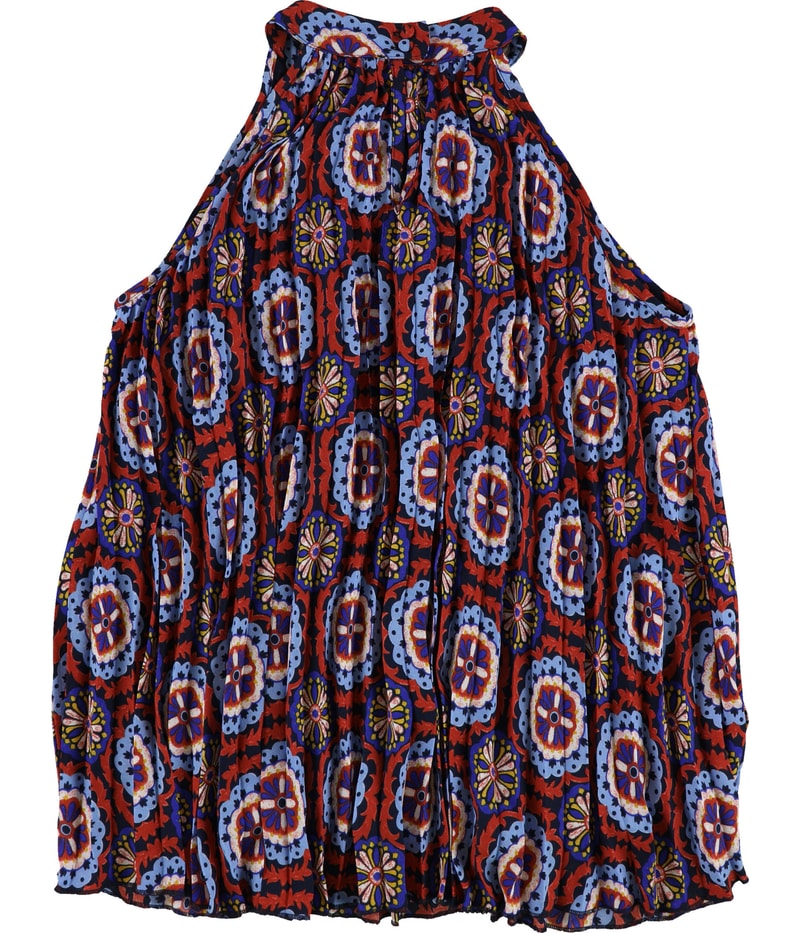 Tahari Womens Floral-Print Tunic Blouse