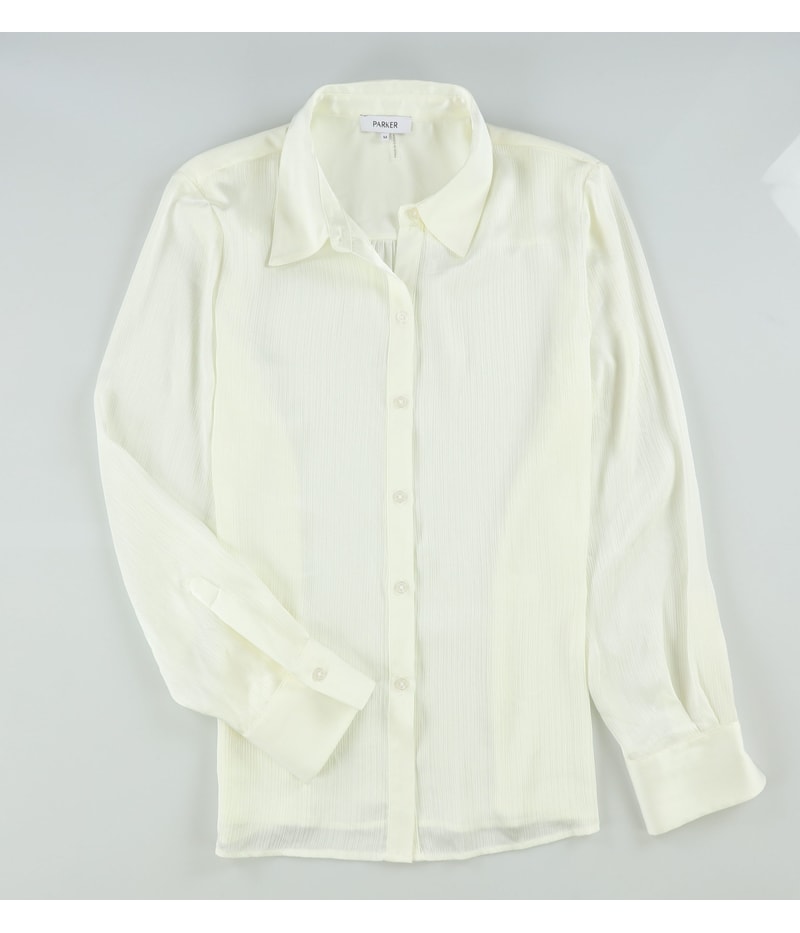 Parker Womens Mixed Media Button Up Shirt