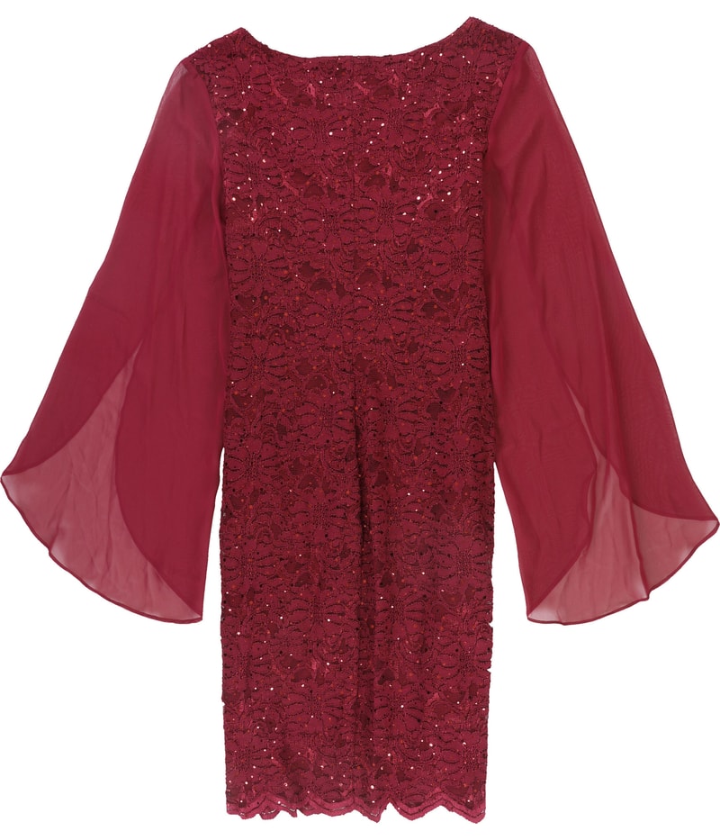 Connected Apparel Womens Sequin Cocktail Dress, view 2