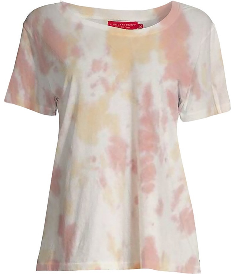 n:philanthropy Womens Harlow Moon Tie Dye Basic T-Shirt