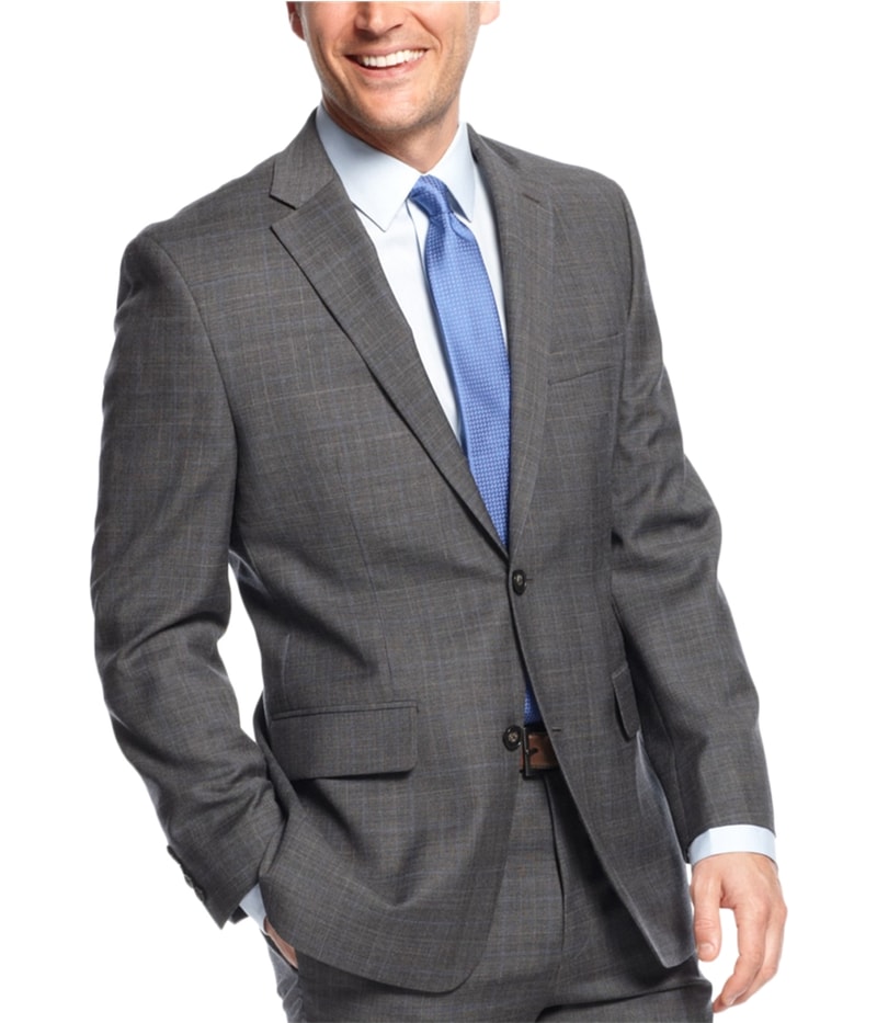 Greg Norman Mens Plaid Two Button Blazer Jacket