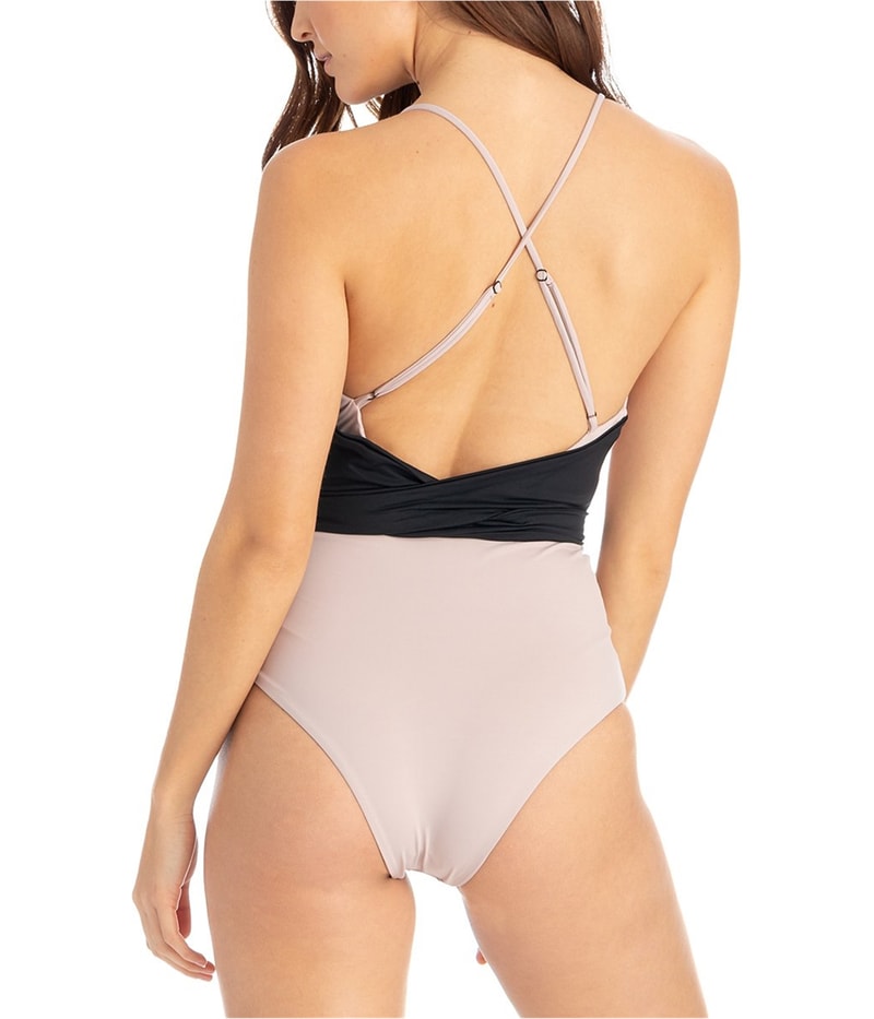 Tavik Womens Candice Color Blocked One Piece Tank Swimsuit in Black, image 4 of 4