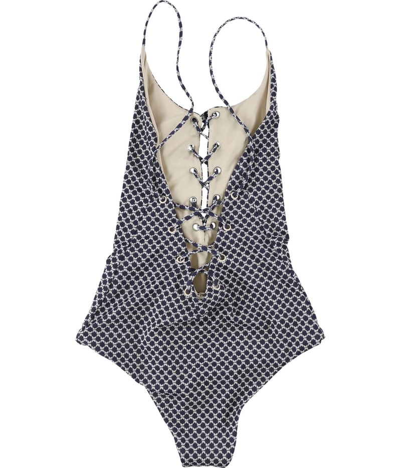 Tavik Womens Monahan One Piece Tank Swimsuit in Blue, view 2