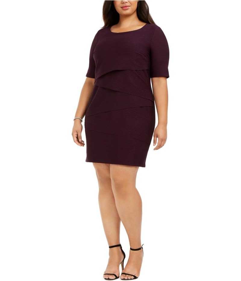 Connected Apparel Womens Zigzag Sheath Dress