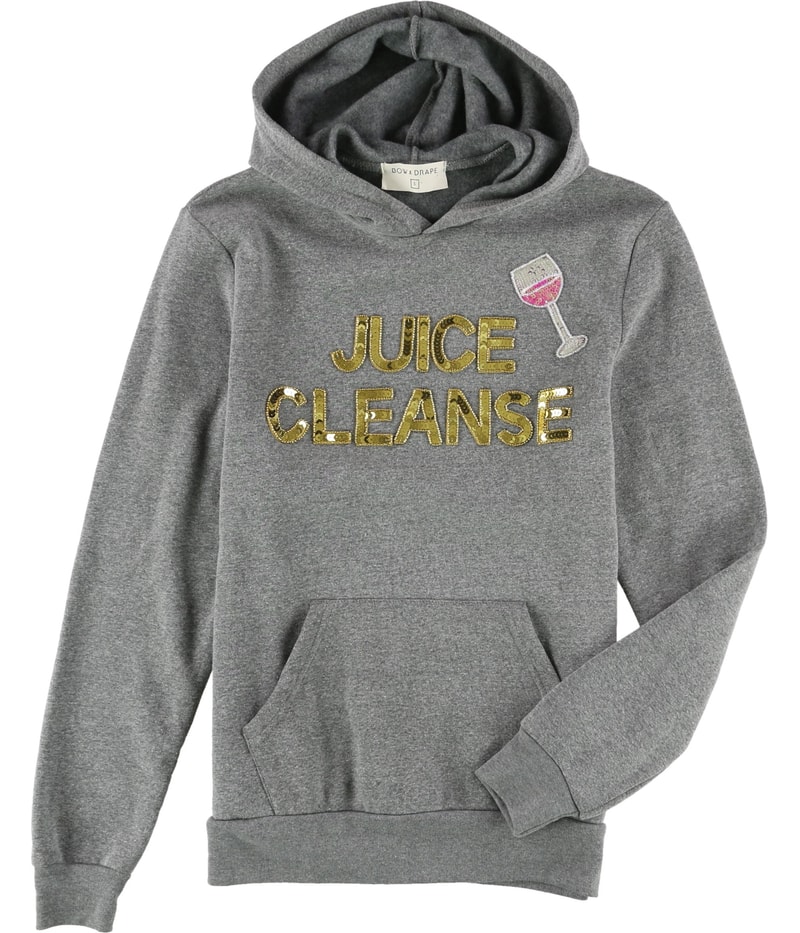 Bow & Drape Womens Juice Cleanse Hoodie Sweatshirt