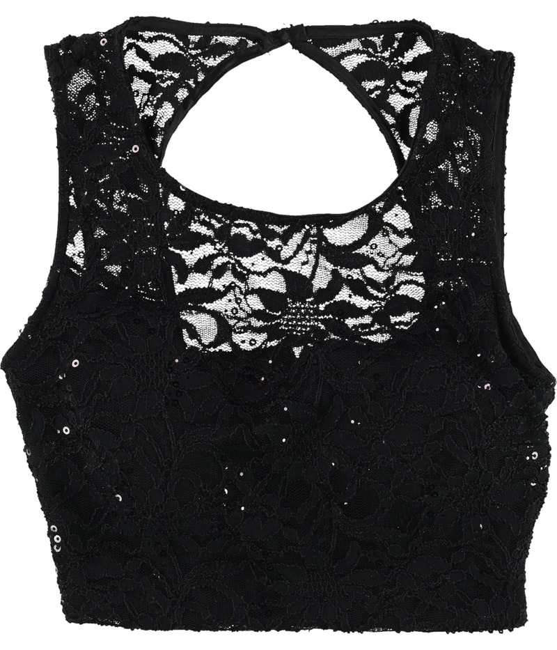 B. DARLIN Womens Lace Knit Blouse
