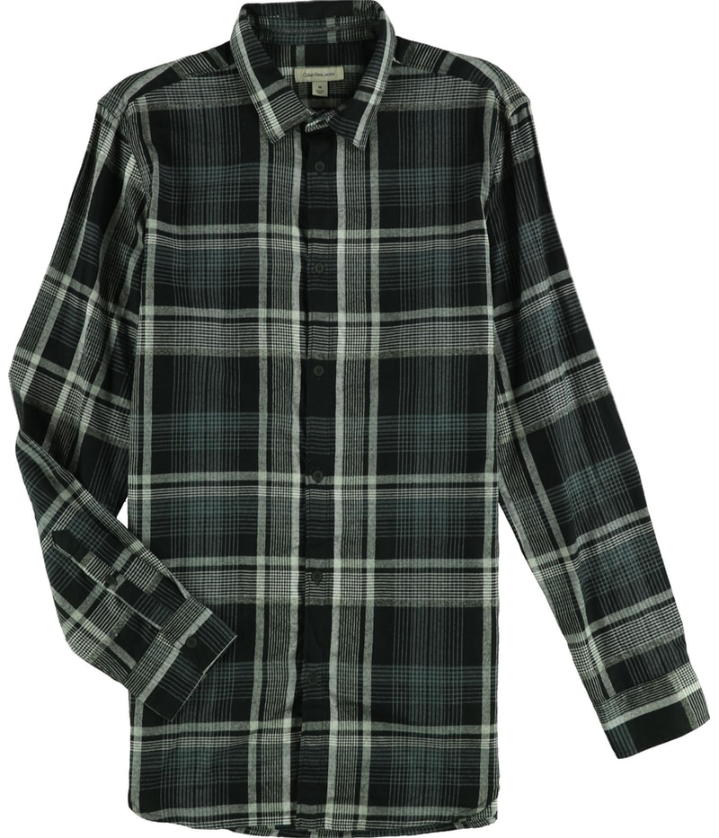 Calvin Klein Mens Patterned Button Up Shirt