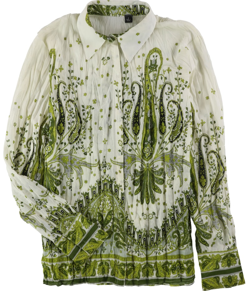 Tags Weekly Womens Snap Button Down Blouse