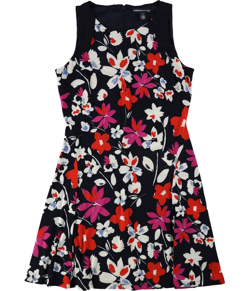American Living Womens Floral Sheath A-line Dress