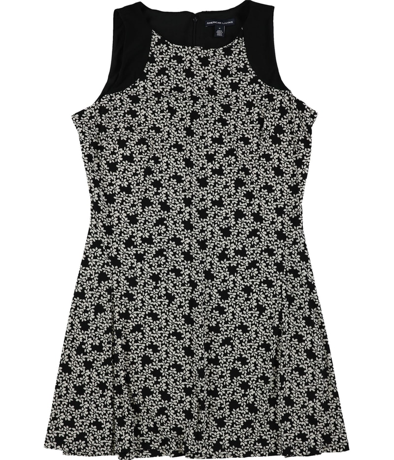 American Living Womens Floral Fit & Flare Dress
