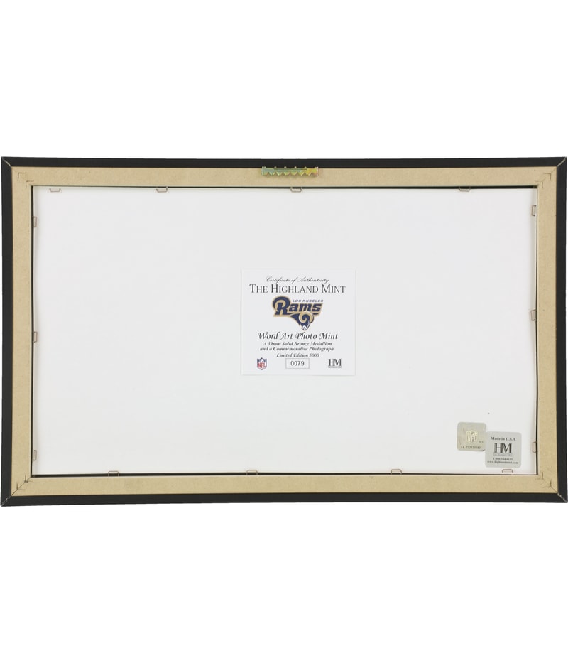 Highland Mint Unisex LA Rams Word Art Framed Photo Souvenir