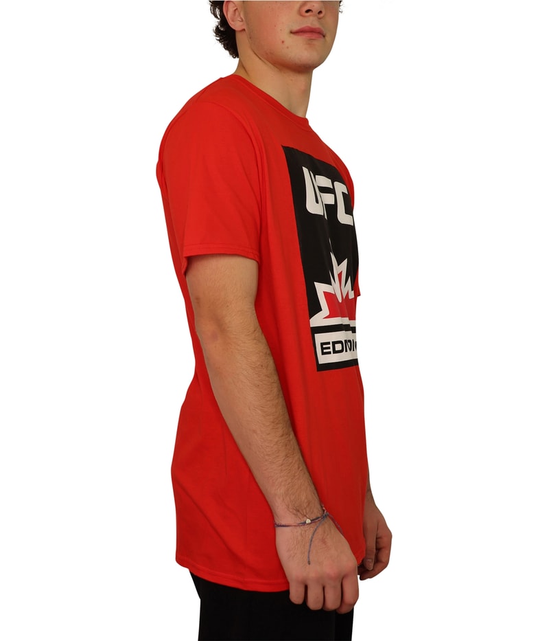 Reebok Mens UFC Edmonton Graphic T-Shirt in Red, image 2 of 4