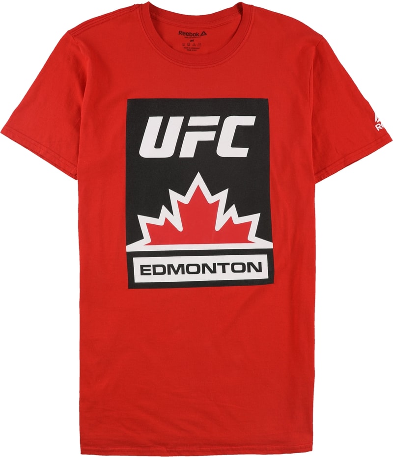 Reebok Mens UFC Edmonton Graphic T-Shirt in Red, image 4 of 4