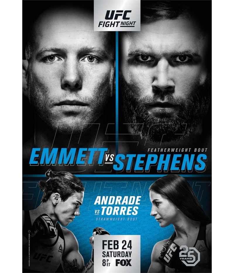 UFC Unisex Fight Night Feb 24 Saturday Official Poster