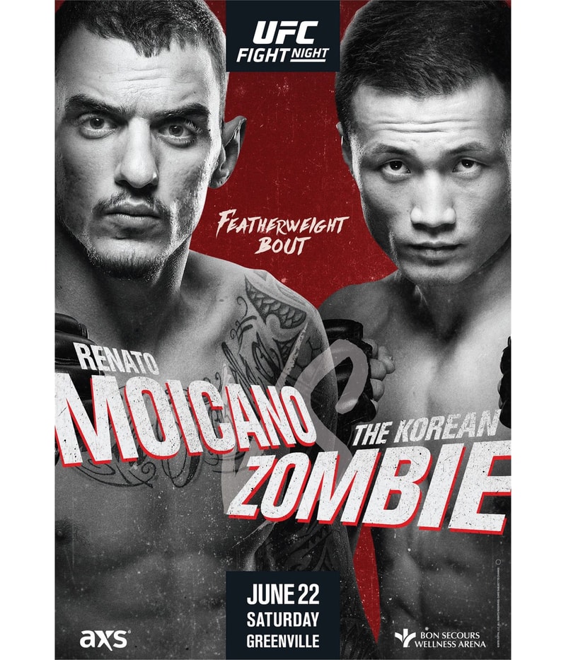 UFC Unisex Greenville June 22 Saturday Official Poster