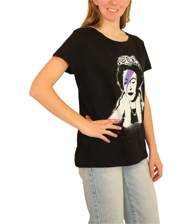 Elevenparis Womens Queen Elizabeth Graphic T-Shirt