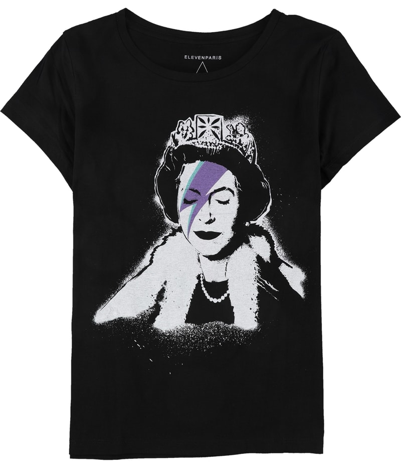 Elevenparis Womens Queen Elizabeth Graphic T-Shirt