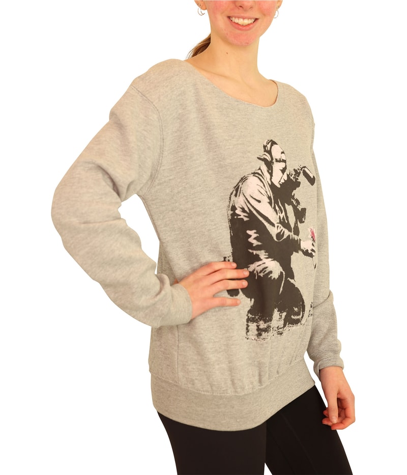 Elevenparis Womens Man Holding Flower Sweatshirt