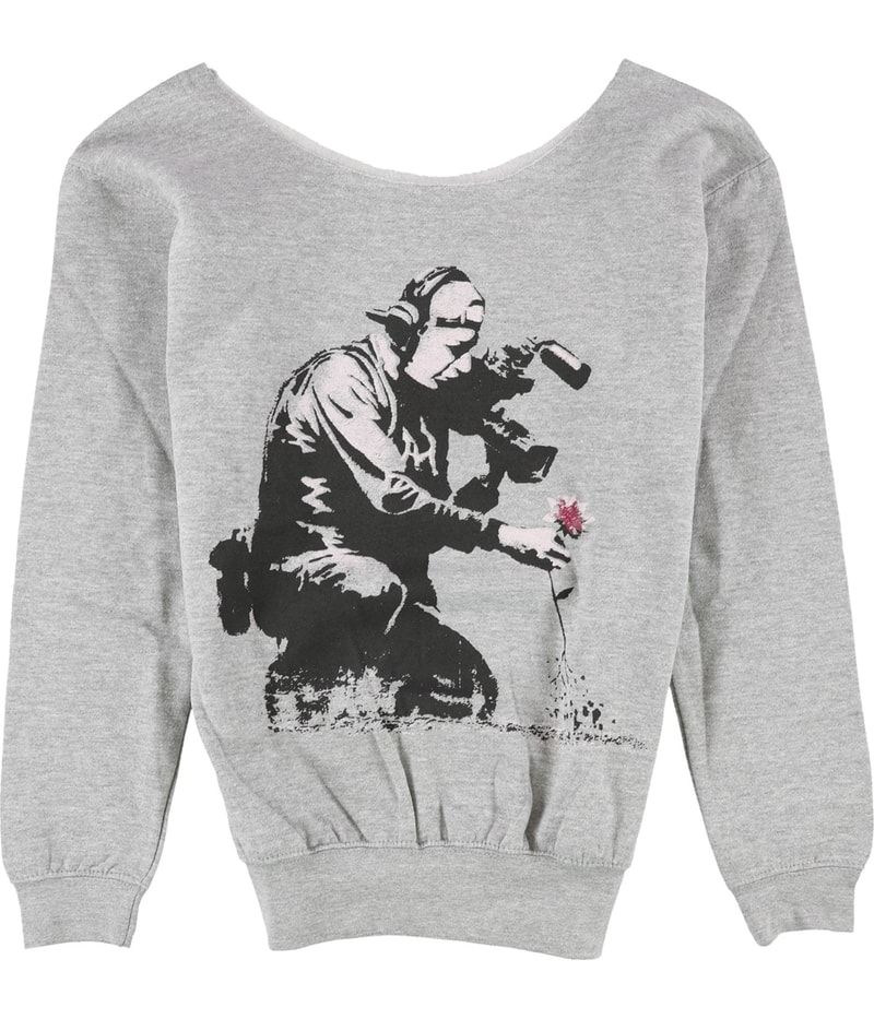 Elevenparis Womens Man Holding Flower Sweatshirt
