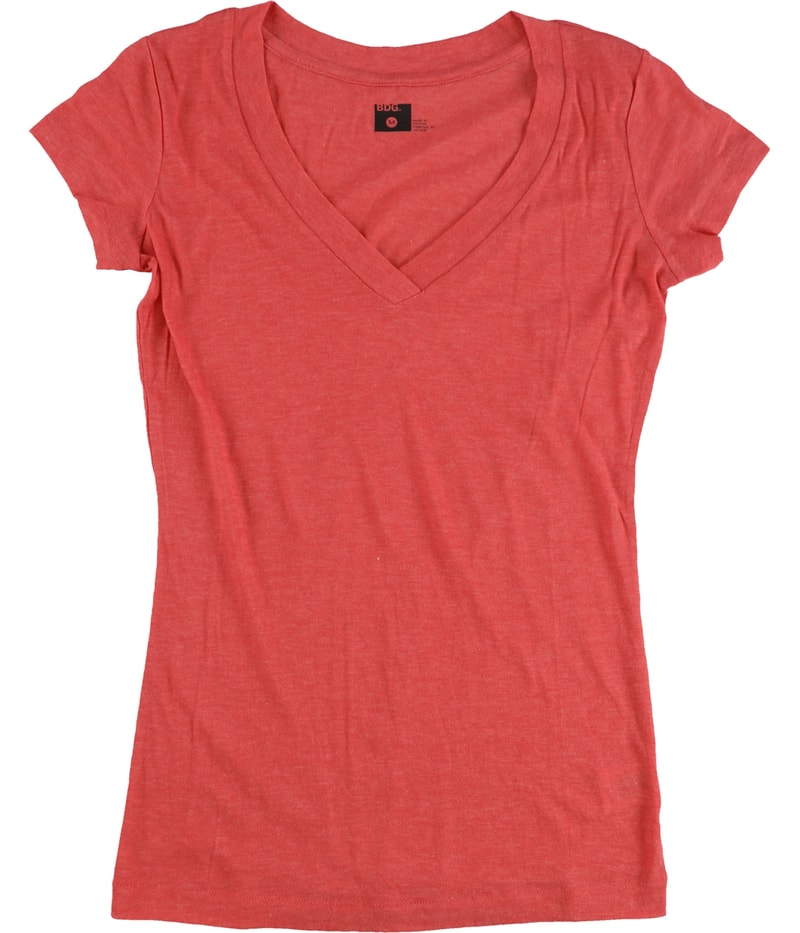 BDG Womens Solid V-Neck Basic T-Shirt