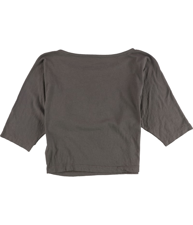 Heritage 1981 Womens Raison D’etre Crop Top Blouse in Dark Gray, image 2 of 2