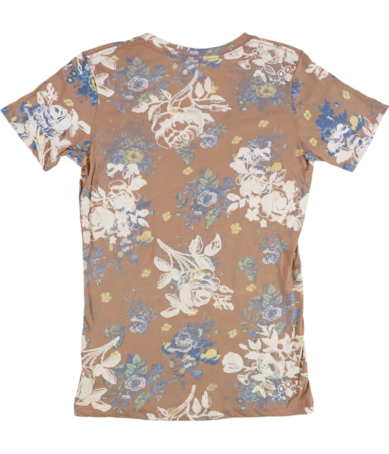 Gorilla Buffet Womens Floral Print Graphic T-Shirt
