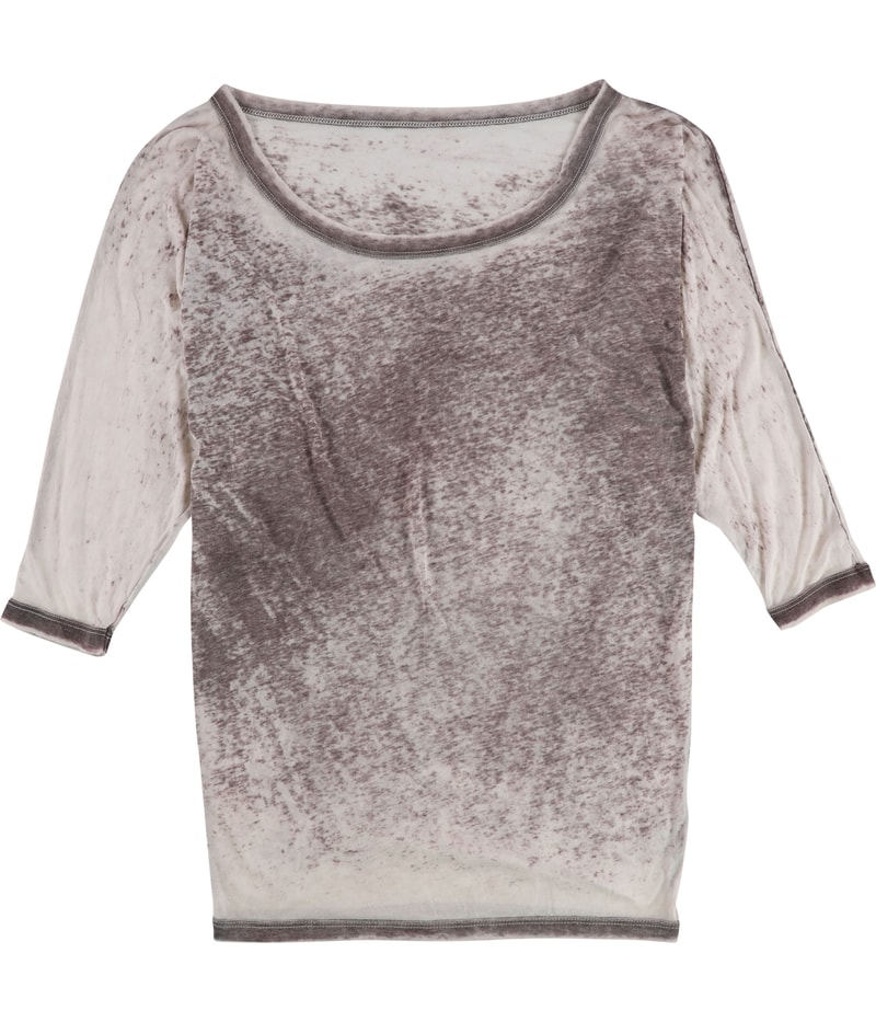 Gorilla Buffet Womens Two Tone Batwing Sleeve Basic T-Shirt