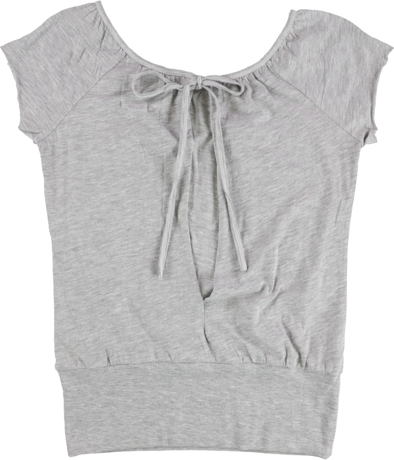 Tags Weekly Womens Solid Open Keyhole Back Shell Blouse