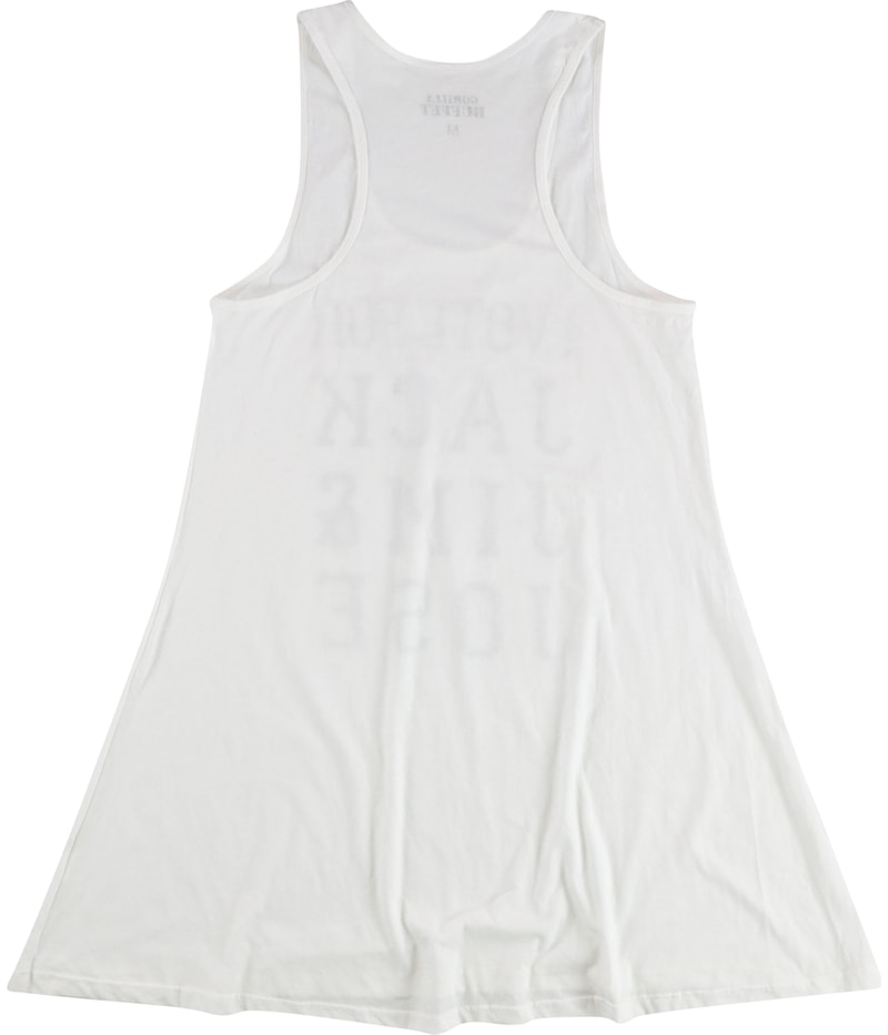 Gorilla Buffet Womens I Vote For Jack Jim & Jose Racerback Tank Top in White, image 2 of 2