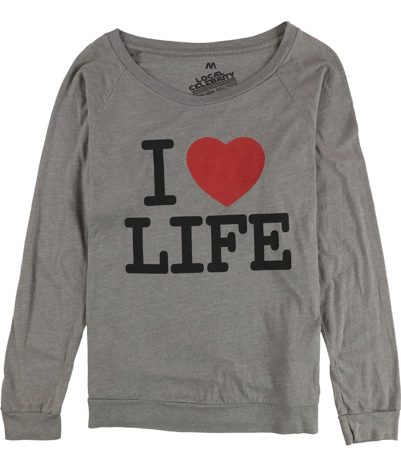 Local Celebrity Womens I Heart Life Graphic T-Shirt
