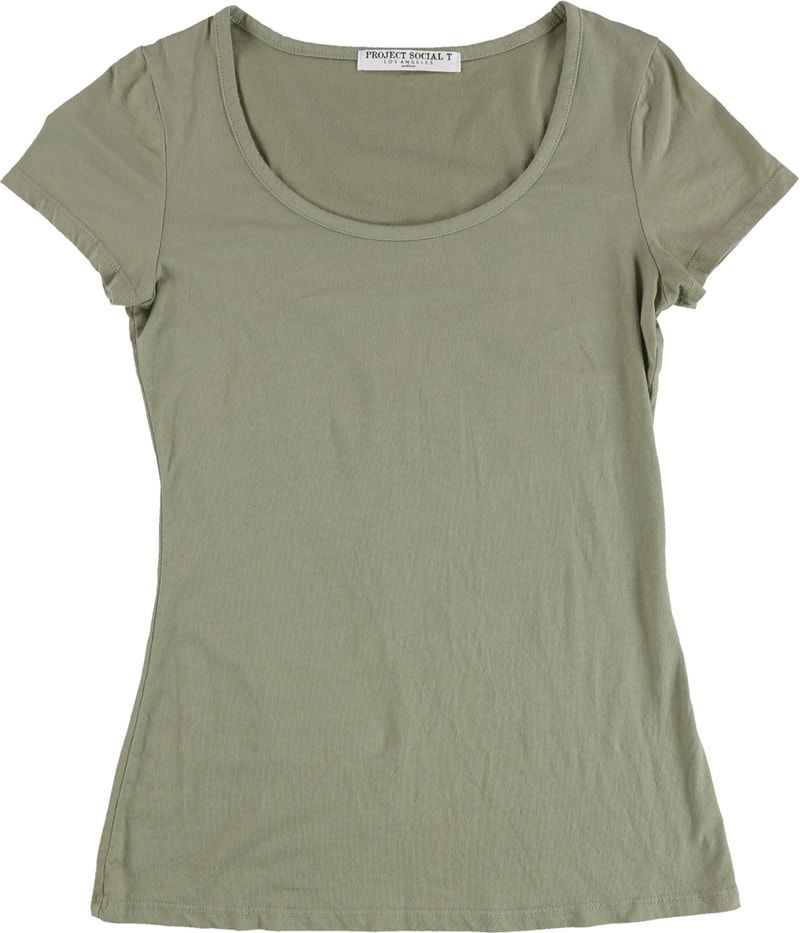 Project Social T Womens Solid Scoop Basic T-Shirt