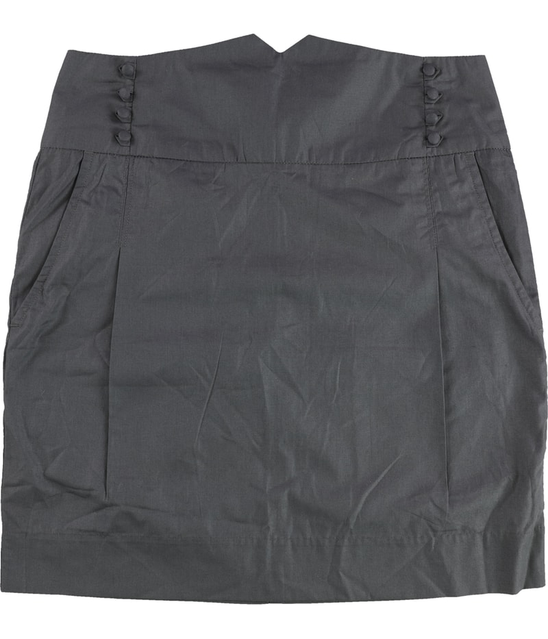 Obey Womens Button and Pleats Pencil Skirt